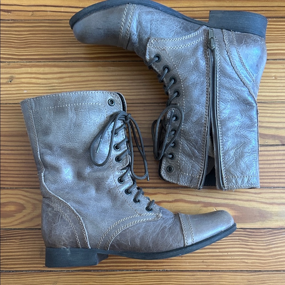 Steve Madden Brown Troopa Combat Boots